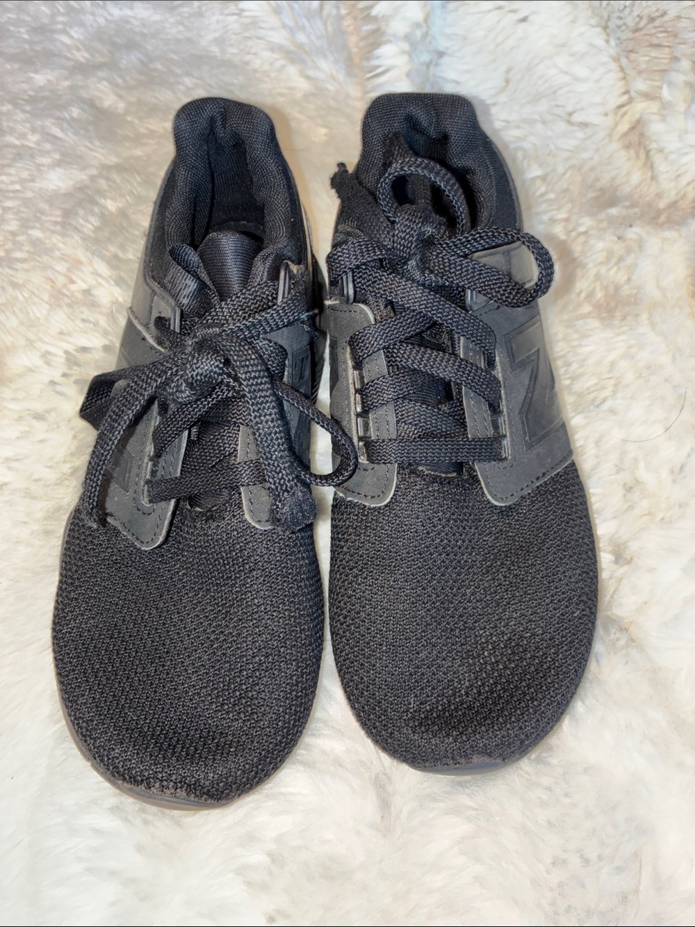 New Balance Black Kids' Lace-Up Sneakers